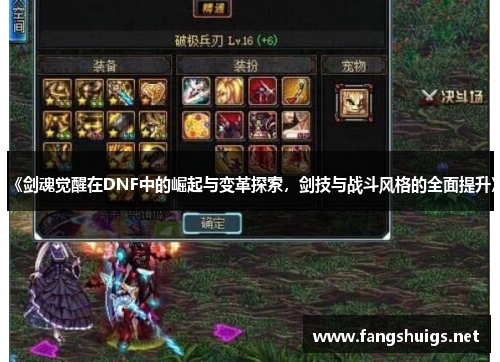 《剑魂觉醒在DNF中的崛起与变革探索，剑技与战斗风格的全面提升》